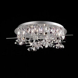 Luminosa Lighting Luminosa Aviance Flush Ceiling 8 Light G4 Polished Chrome/crystal, Not Led/cfl Compatible - thumbnail 2