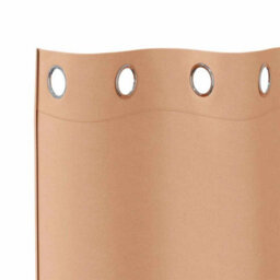 Berkfield Modern Curtains With Curtains 2 Pcs Light Brown 260 X 140 Cm Polyester - thumbnail 5