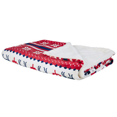 Beliani Blanket Reka 150 X 200 Cm Red - image 1