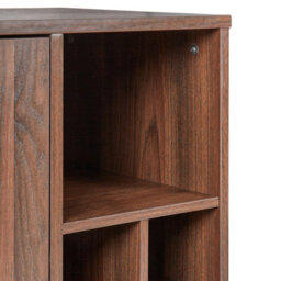 Wyld And Coco Aurora Home Sideboard Dark Engineered Wood 2-Door With 8-Bottle Wine Rack - thumbnail 7