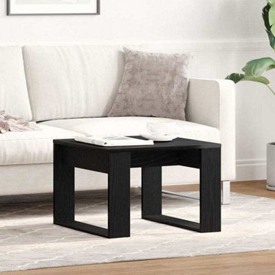 Berkfield Black Oak Side Table - 50X50X35 Cm, Made From Engineered Wood - image 1