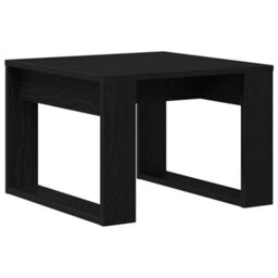 Berkfield Black Oak Side Table - 50X50X35 Cm, Made From Engineered Wood - thumbnail 2