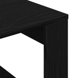 Berkfield Black Oak Side Table - 50X50X35 Cm, Made From Engineered Wood - thumbnail 8