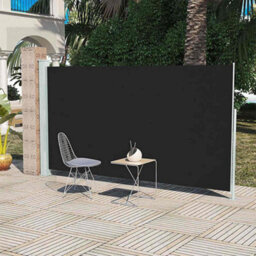 Walplus Patio Terrace Side Awning Garden Sun Shade Canopy Gazebo For Back Door, Porch, Patio 160 X 300 Cm Black - thumbnail 1