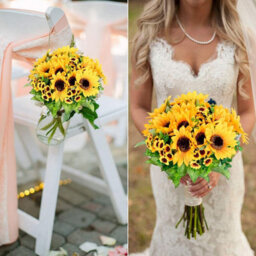 Artificial Sunflower Decoration, Artificial Bouquet Of Loggerhead Flowers, Silk Bouquet - thumbnail 5