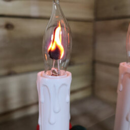 Samuel Alexander Premier Wooden Christmas Candle Bridge Arch With 7 Flickering Candle Bulbs Mains Operated - thumbnail 6