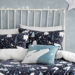 Fusion Starry Night Cosy Fleece Blue Duvet Cover Set - thumbnail 4