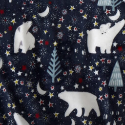Fusion Starry Night Cosy Fleece Blue Duvet Cover Set - thumbnail 3
