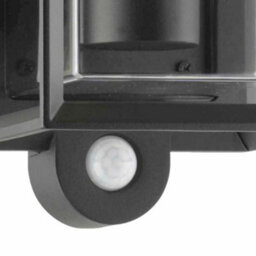First Choice Lighting Brandon - Black Outdoor Motion Sensor Ip44 Security Wall Light - thumbnail 3