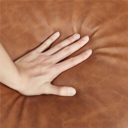 Yaheetech Brown Modern Faux Leather Accent Chair With Solid Wood Legs - thumbnail 7