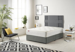 Somnior Beds Somnior Flexby Plush Charcoal 4Ft Memory Foam Divan Bed With 4 Drawers, Mattress & Headboard - Small Double - thumbnail 2