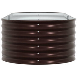 Berkfield Garden Raised Bed Brown 240 X 80 X 44 Cm Steel - thumbnail 7