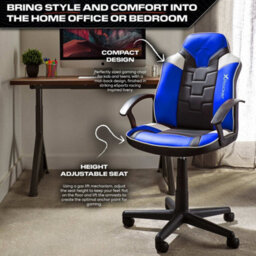 X Rocker Saturn Ergonomic Pc Office Gaming Chair - Blue - thumbnail 3