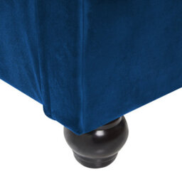 Beliani Bed Velvet Avallon 180 X 200 Cm (Eu Super King) Navy Blue - thumbnail 8