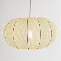 CGC Lighting Cgc Lila Cream Oval Stretch Ribbed Cotton Fabric Lampshade - thumbnail 2