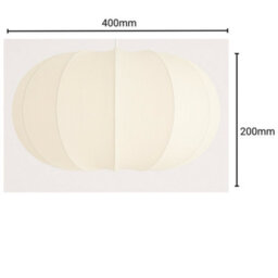 CGC Lighting Cgc Lila Cream Oval Stretch Ribbed Cotton Fabric Lampshade - thumbnail 7