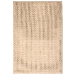 Beliani Bath Mat Karad Beige 60 X 90 Cm Cotton