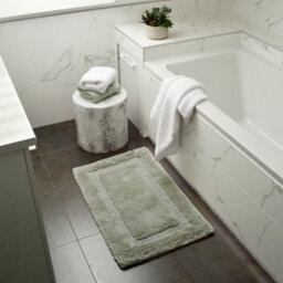 Allure Bath Fashions Bamboo Cotton Non-Slip Bath Mat - Sage Green - thumbnail 3