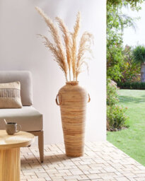 Beliani Decorative Vase Elatia Rattan 70 Cm Natural - thumbnail 2