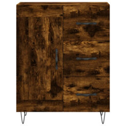 Berkfield Highboard Smoked Oak 69.5X34X180 Cm Engineered Wood - thumbnail 8