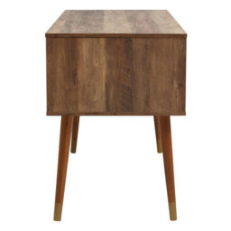 Orsina Contemporary Design Two Door One Drawer Desk, Versatile Wooden Finish Work Desk, Stable Single Drawer Desk - thumbnail 4