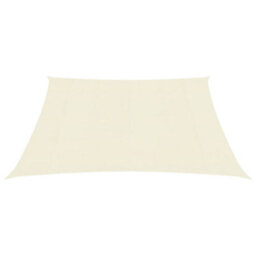 Berkfield Sunshade Sail 160 G/m2 Cream 3X3 M Hdpe - thumbnail 2