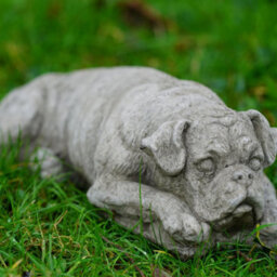 Burgess Boxer Dog Stone Statue Outdoor Garden Ornament British Made Puppy Sculpture - thumbnail 3