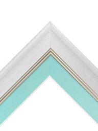 Frames By Post Scandi White Speckled Frame With Blue Mount For Image Size 10 X 6 - thumbnail 3