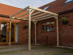 Arbor Garden Solutions Box Pergola, Wooden Diy Kit , 3M X 3.6M (Natural Finish) - thumbnail 4