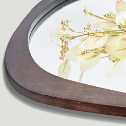 Artloge 50X70Cm Wooden Frame Irregular Mirror Asymmetric Pebble Wall Mirror Horizontal & Vertical Hang - thumbnail 6