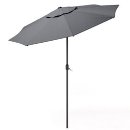 Living And Home 3M Large Rotating Garden Parasol Outdoor Beach Umbrella Patio Sun Shade Crank Tilt No Base, Dark Grey - thumbnail 3