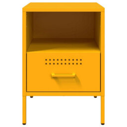 Berkfield Bedside Cabinets 2 Pcs Mustard Yellow 36X39X50.5 Cm Steel - thumbnail 6