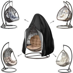 Hanging Chair Cover, Black (115X190Cm) Waterproof And Durable Egg-Shaped Garden Oxford Fabric - thumbnail 5