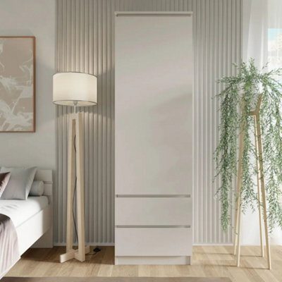 Arte Maja 60Cm Tall Cabinet - Cashmere, Slim Storage Tower With Shelves And Drawers - image 1