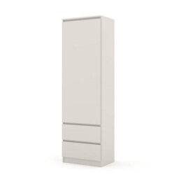 Arte Maja 60Cm Tall Cabinet - Cashmere, Slim Storage Tower With Shelves And Drawers - thumbnail 2