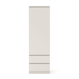 Arte Maja 60Cm Tall Cabinet - Cashmere, Slim Storage Tower With Shelves And Drawers - thumbnail 4