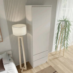 Arte Maja 60Cm Tall Cabinet - Cashmere, Slim Storage Tower With Shelves And Drawers - thumbnail 6
