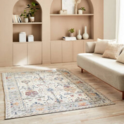 Sweeek - Multicolored Oriental/persian Pattern Indoor Rug, Cavy, 160X120X0.5 Cm - thumbnail 3