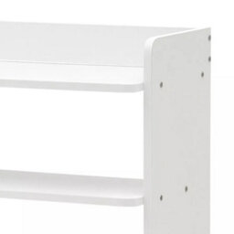 7 Tier White Wooden Hallway Shoe Rack Open Shelves Shoe Cabinet Storage Unit - thumbnail 5