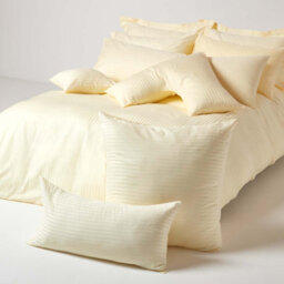 Homescapes Pastel Yellow Continental Egyptian Cotton Pillowcase 330 Tc, 60 X 60 Cm - thumbnail 4