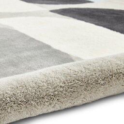 Grey Handmade , Luxurious , Modern , Viscose Wool Easy To Clean Geometric Rug For Bedroom, Living Room - 120Cm X 170Cm - thumbnail 8