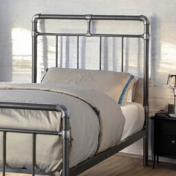 OAT Home Fulham Industrial Scaffold Black Metal Bed Frame -King Size - thumbnail 9
