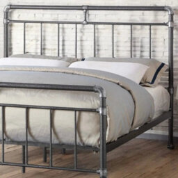 OAT Home Fulham Industrial Scaffold Black Metal Bed Frame -King Size - thumbnail 3