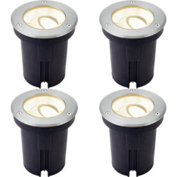 4 Pack Stainless Steel Ip67 Ground Light - 13W Warm White Led - Tilting Head - thumbnail 1
