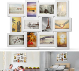 12 Photo Wall Mounted Collage Picture Frame Multi Modern Photo Frame For 10X15Cm Photos, Horizontal & Vertical Display Lightweight - thumbnail 3