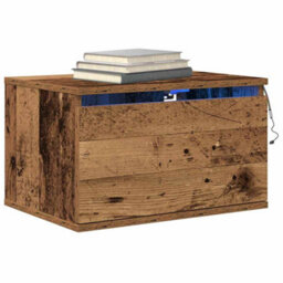 Walplus Wall-Mounted Bedside Cabinet With Old Wood 50 X 36 X 30 Cm - thumbnail 3
