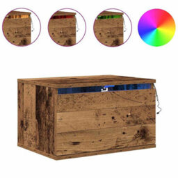 Walplus Wall-Mounted Bedside Cabinet With Old Wood 50 X 36 X 30 Cm - thumbnail 4