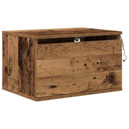 Walplus Wall-Mounted Bedside Cabinet With Old Wood 50 X 36 X 30 Cm - thumbnail 2