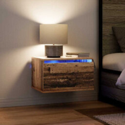 Walplus Wall-Mounted Bedside Cabinet With Old Wood 50 X 36 X 30 Cm - thumbnail 5
