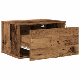Walplus Wall-Mounted Bedside Cabinet With Old Wood 50 X 36 X 30 Cm - thumbnail 6